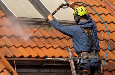 Démoussage et hydrofuge de toiture à Javené